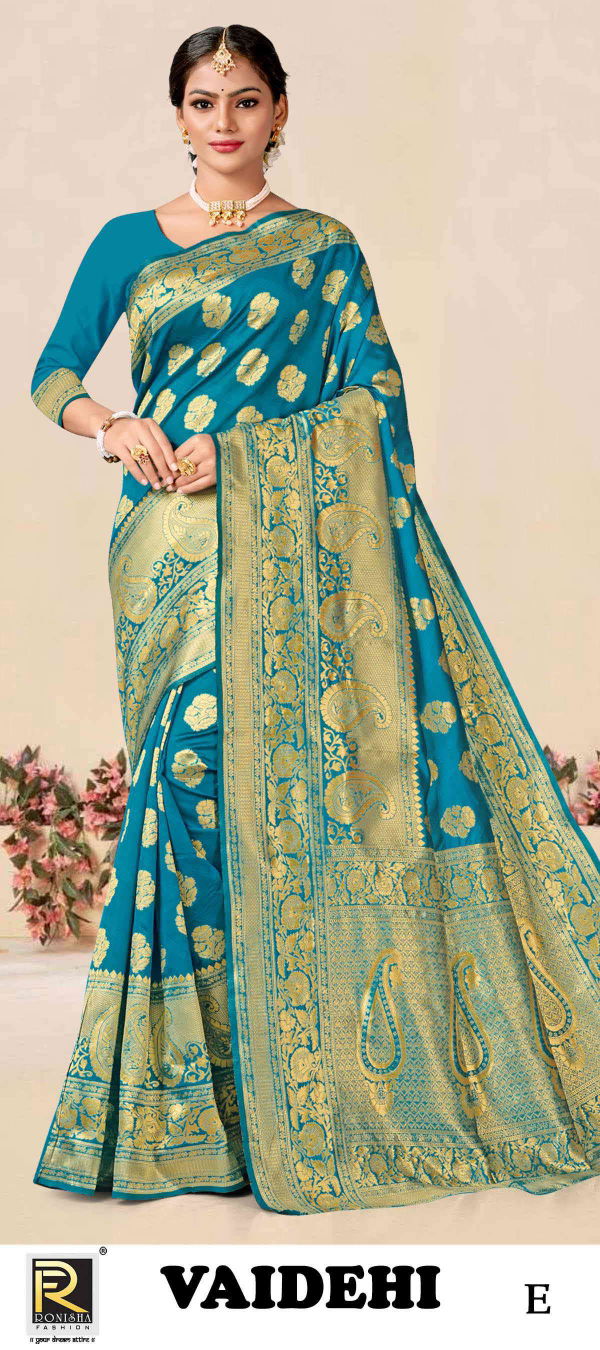 Ronisha Vaidehi Designer Silk Sarees Catalog
